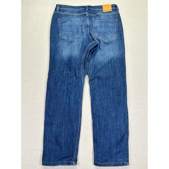 DU/ER Men's 32 L2X SLIM FIT Stretch Denim Jeans Straight Leg Fade - Picture 6 of 7